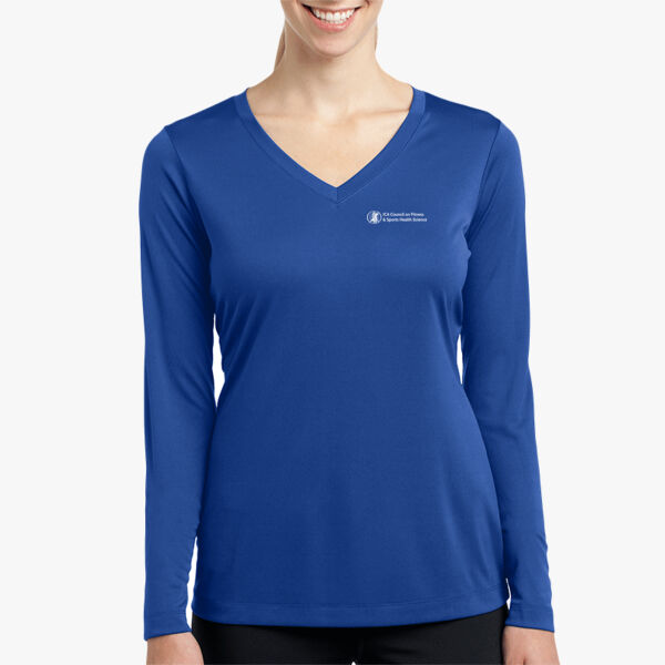 Ladies Long Sleeve V-Neck Tee Thumbnail